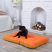 Лежанка для собаки Стайл оранжевая с желтым, 60 х45 см