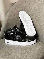 Женские кроссовки Nike Air Force 1 TM High Black White 38 (24см)