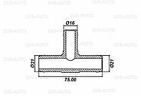 Тройник тосольный Atiker 21x16x21, алюминиевый, Т-образный (TE.005)