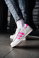 Женские кроссовки Adidas Superstar White Pink 38 (24см)