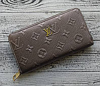 Женский кошелек Louis Vuitton из эко-кожи, кошелек Луи витон на молнии с ремешком на кисть