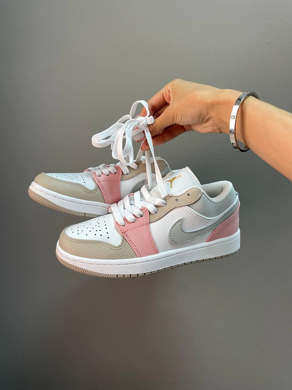 Женские кроссовки Nike Jordan Low Pink Silver White Размер 36 (23см ...