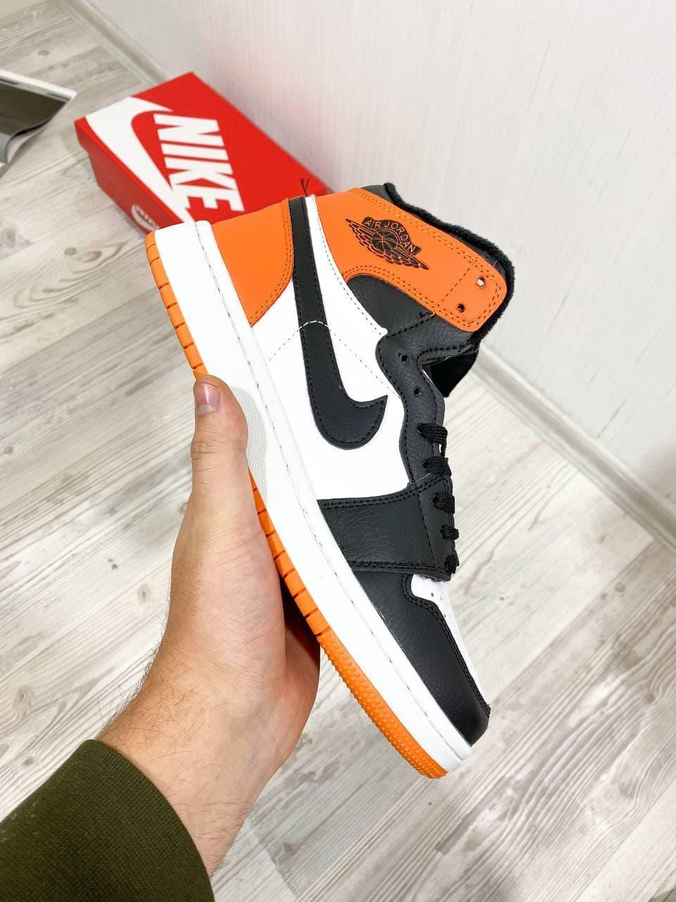 Air jordan 1 white black orange discount
