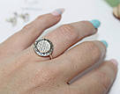 Срібна каблучка жіноча з фіанітами "Пандора" Мінімалістичний перстень зі срібла 925 проби, фото 3