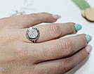 Срібна каблучка жіноча з фіанітами "Пандора" Мінімалістичний перстень зі срібла 925 проби, фото 2
