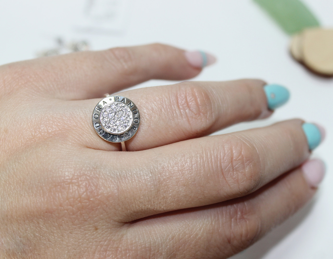 Серебряное кольцо женское с фианитами "Пандора" Минималистичный перстень из серебра 925 пробы - фото 2 - id-p1642615205