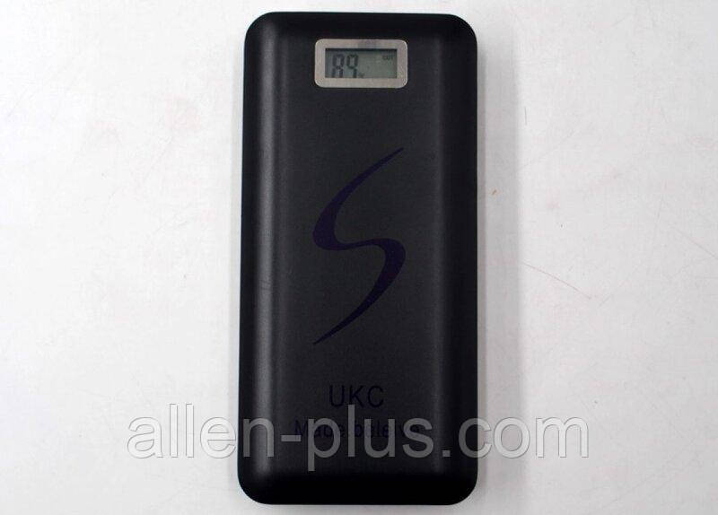 Power Bank UKC 30000 mAh з дисплеєм, black (Повербанк, 2 USB, ліхтарик)