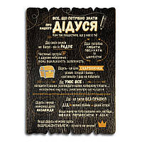 Декоративна дерев'яна табличка 41 29 Правила дідуся