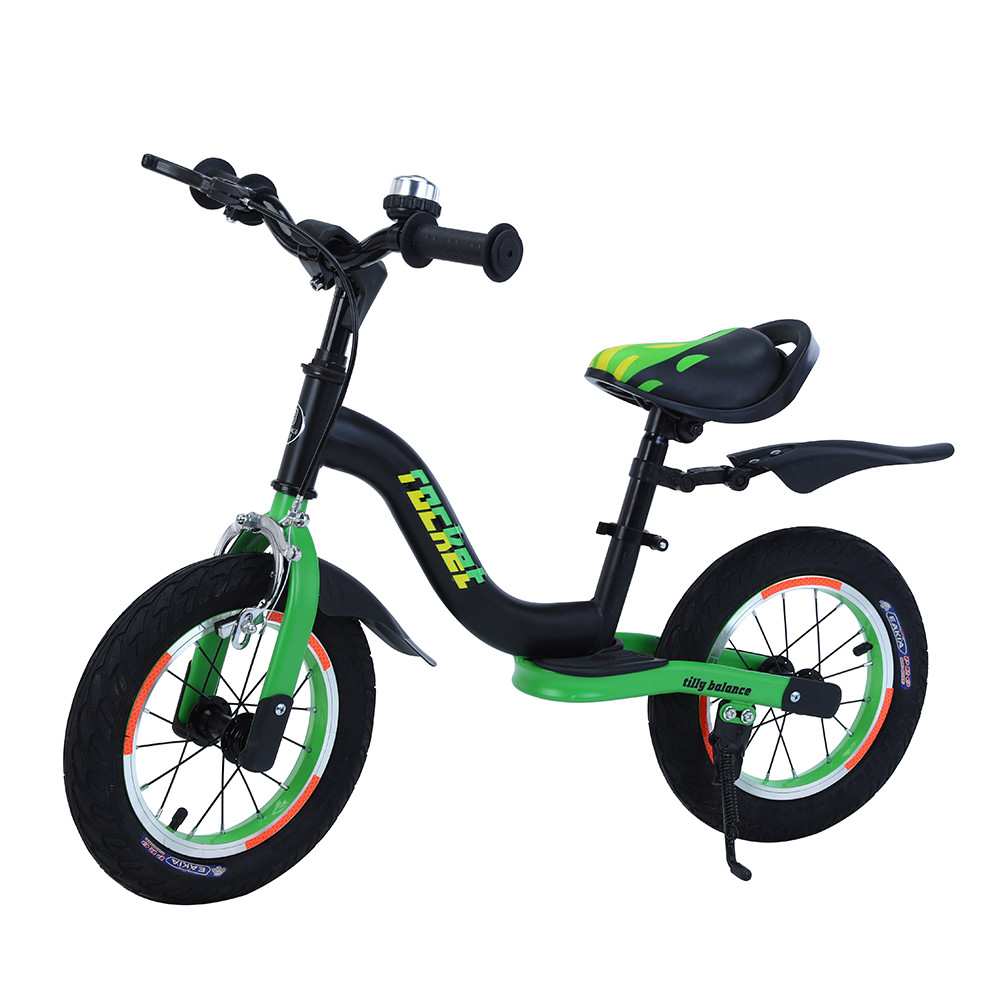 Біговел BALANCE TILLY 12 Rocket T-212520 Green Надувні колеса Ручне гальмо Алюмінієві диски, фото 1