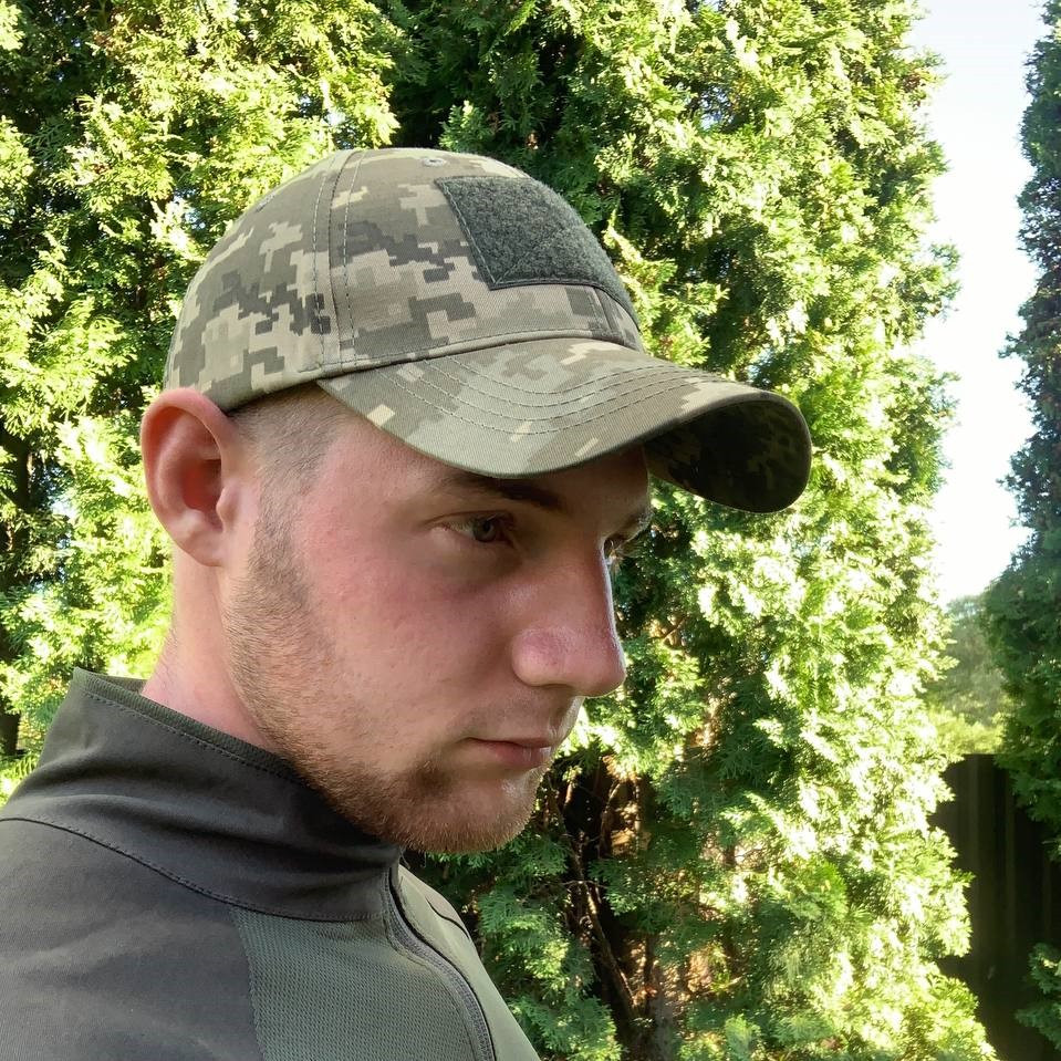 Тактична кепка Піксель, кепка піксель ЗСУ, тактична кепка з липучкою під шеврон