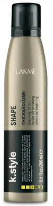 НАЙКЛАДКИ ВОЛОССЯ Й ПРИДАТКА ОБ'ЄМАННЯ LAKME K.STYLE SHAPE THICK&VOLUME BRUSHING LOTION