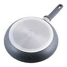 Сковорода Kamille 30 см із гранітним покриттям з алюмінію для індукції й газу KM-4291GR, фото 3