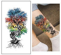 Большая временная татуировка водостойкая Тату 21*11 "дерево лестница вверх"