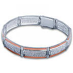 Срібні браслети з золотими вставками