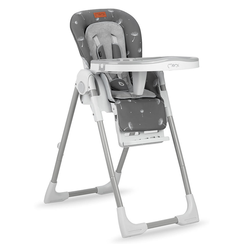 Стілець для годування MoMi YUMTIS Dark Grey з 5-точковим ременем безпеки та 6-позиційною регулюванням висоти, фото 1