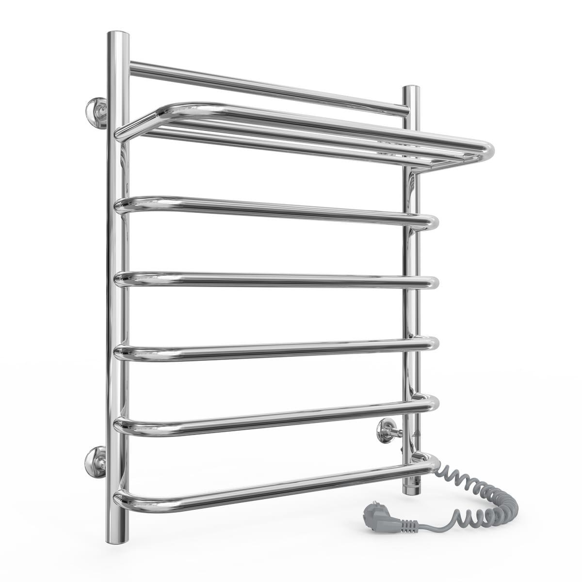 Електрична рушникосушка Laris Стандарт П7 500 х 660 з полкою Е (підключення справа), фото 1