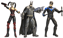 Набір фігурок DC Comics, Аркхем Сіті, 17 см - Arkham City, Batman, Nightwing, Harley Quinn