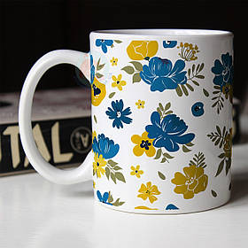 Чашка Квіткова. Кружка квіткова повна запечатка