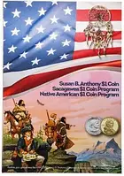Альбом для монет 1 долар США Сакагавея, Ширяючий Орел, Корінні американці і Сьюзен Ентоні