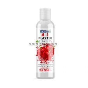 Лубрикант на водній основі Swiss Navy 4 in 1, зі смаком вишні, 29,5 мл