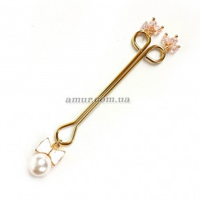 Затискач для клітора Art of Sex — Clit Clamp Bow Pearl