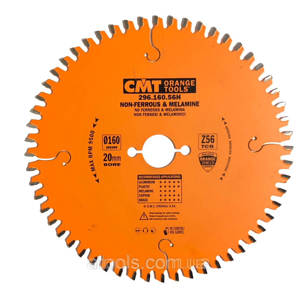 Пильний диск для кольорових металів та пластику СМТ 160х20х56 (296.160.56 H)