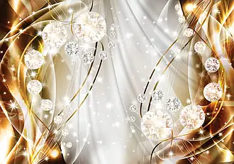 Фотошпалери 3D 254x184 см Абстракція з діамантів 10403P4 Найкраща якість