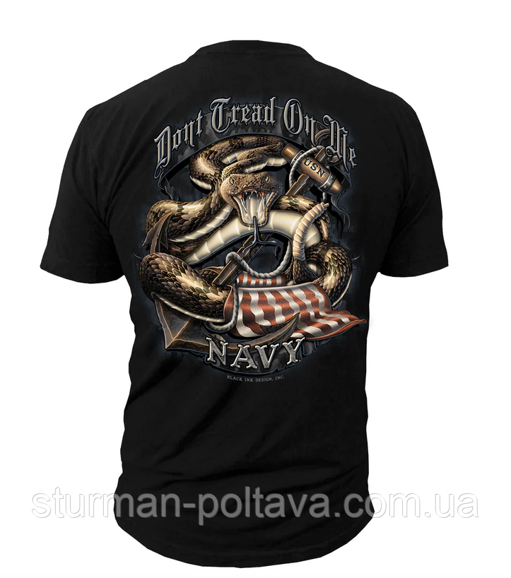 Футболка чоловіча патріотична 'Don't Tread' — Не наступай на мене — Black Ink Design США розмір M