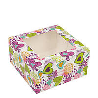 Коробка 170х170х90 для десертів "Сердечка мікс" з вікном