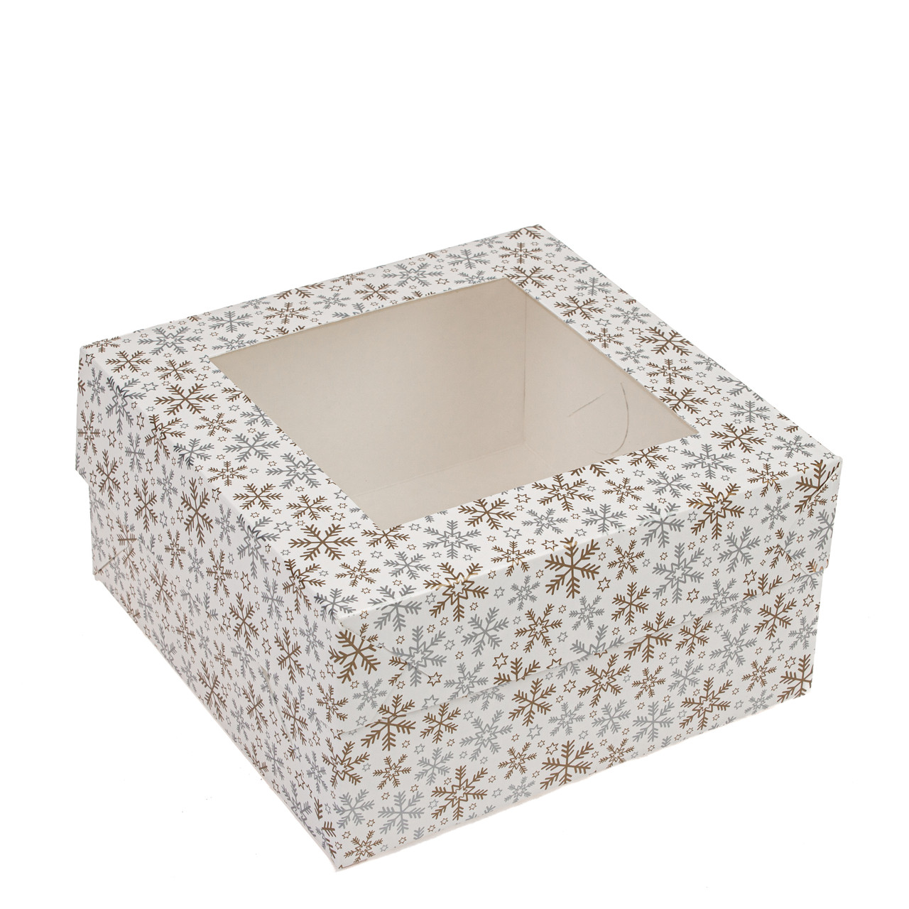 Коробка 170х170х90 для десертів з вікном "Зима", фото 1