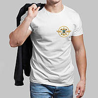 Мужская белая футболка Государственная Специальная Служба Транспорта Украины