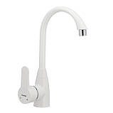 Змішувач для кухні БІЛИЙ пластиковий PLAMIX Mario-011 White (PM0015), фото 3