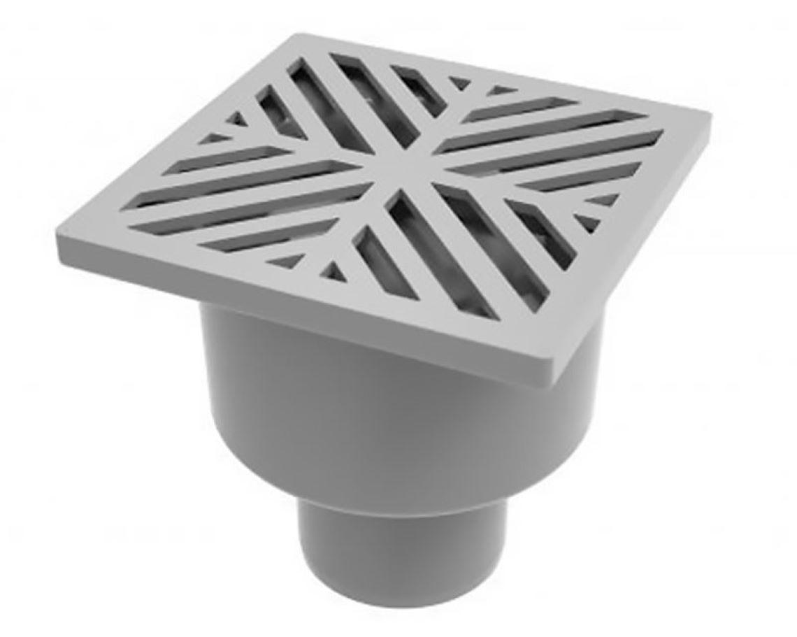 Купити Трап ТV 100-50.01 пластикова решітка 10х10, вертикальний відвод ...