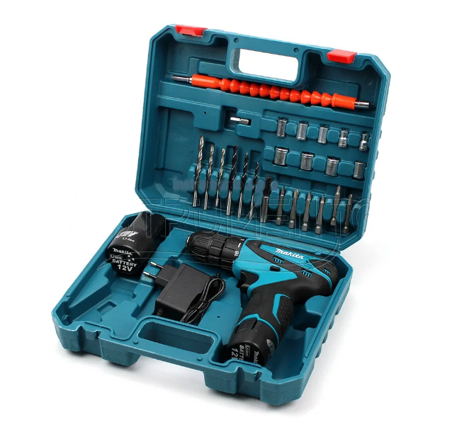 Шуруповерт Makita DF330DWE (12V 2A/h Li-Ion) в кейсі Акумуляторний шуруповерт-дриль Макіта, фото 1