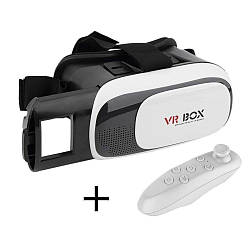 3D Окуляри віртуальної реальності VR BOX G2 з пультом, bluetooth, фокусування лінз