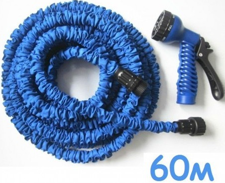 Садовий шланг для поливу Magic X-HOSE PRO для поливу 60 метрів Синій, фото 1