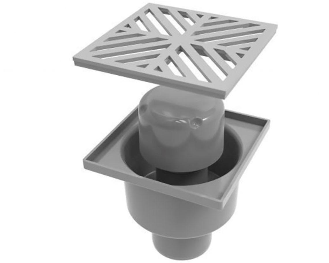 Купити Трап ТV 100-50.01 пластикова решітка 10х10, вертикальний відвод ...