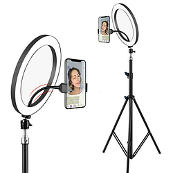 Світлодіодне селфи кільце з тримачем для телефону Selfie Ring Light LL666 26 см 3 режиму