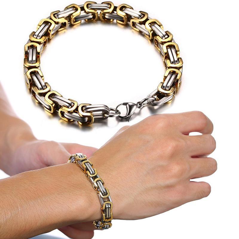 Легендарний чоловічий металевий браслет Steel Rage з нержавіючої сталі комбінованого кольору срібло, фото 1