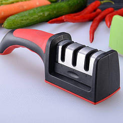 Точило для ножів кухонне ручне Sharpener RS-168 Червоно-чорний