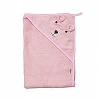 Полотенце Bear 100x100, pink, розовый