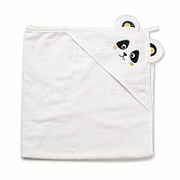 Полотенце махровое детское Панда 100x100 см, White, белый