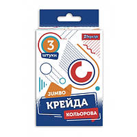 Крейда кольорова 1Вересня Geometry JUMBO 3 шт