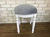Пуф дерев'яний Сицилія Мікс мебель білий патина срібло, фото 5