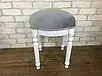Пуф дерев'яний Сицилія Мікс мебель білий патина срібло, фото 6