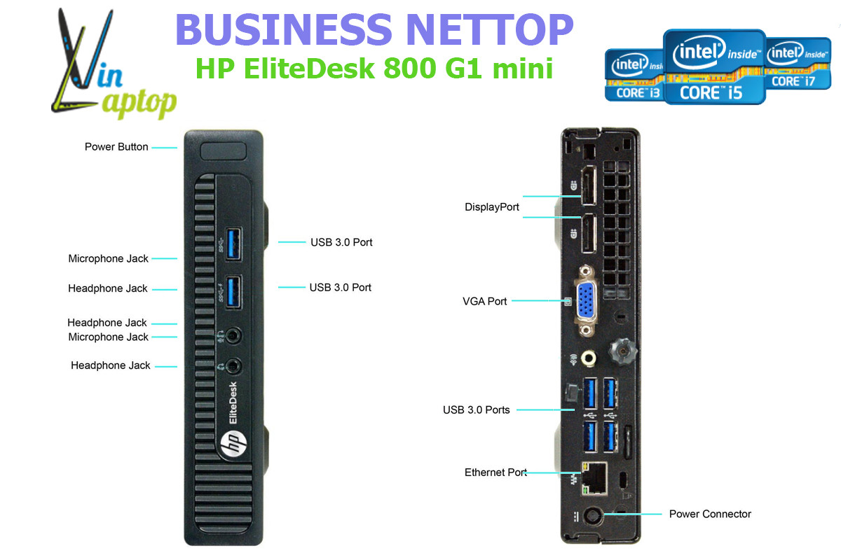 Мини комп, nettop HP EliteDesk 800 G1 mini i5-4590t/4Gb/128Gb/AC ... - фото 5 - id-p1155151224