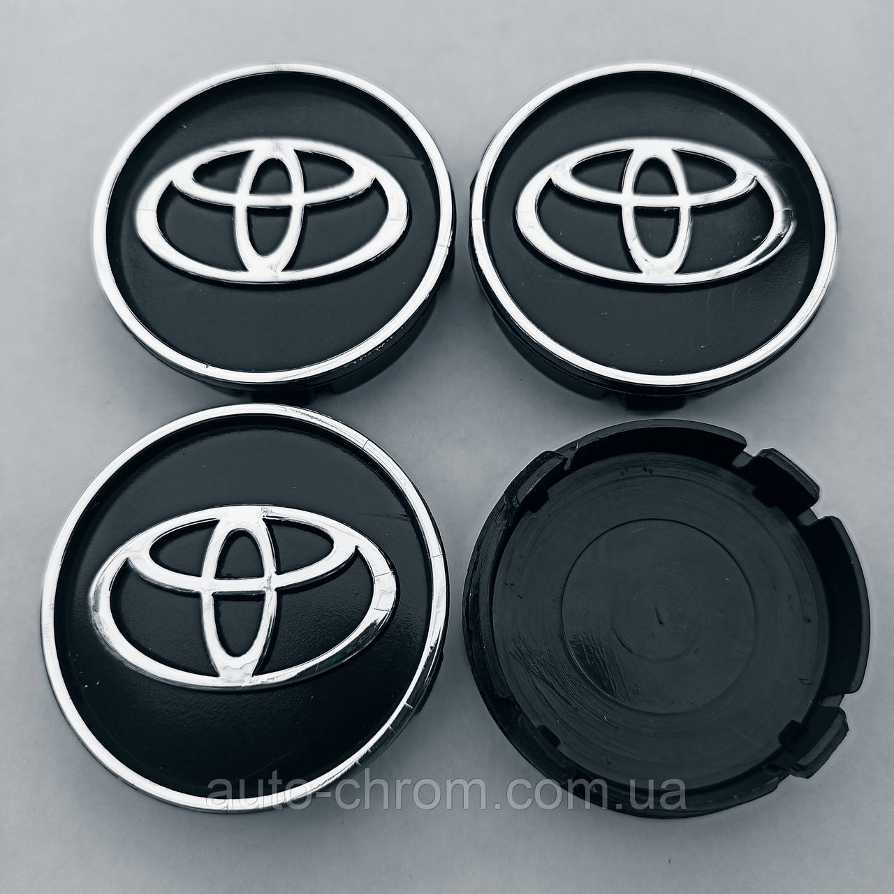 Ковпачки в диски Toyota 55*60 мм чорні, фото 1