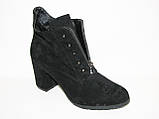 Жіночі демісезонні замкові черевики ботільйони чорні розмір 38, фото 5