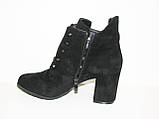 Жіночі демісезонні замкові черевики ботільйони чорні розмір 38, фото 4