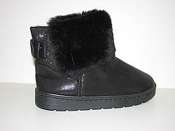 Жіночі зимові уги екошкіра бант облямівка розмір 40